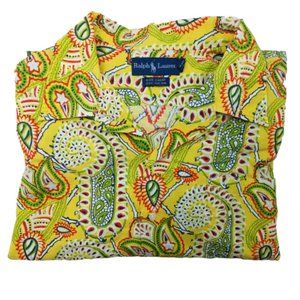 Ralph Lauren Paisley Short Sleeve Camp Button Up